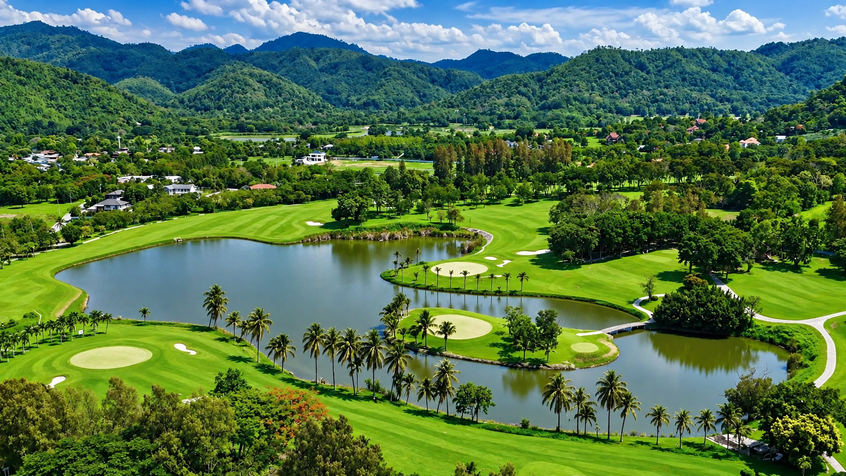 Aerial view of the golf course at Sir James Country Club